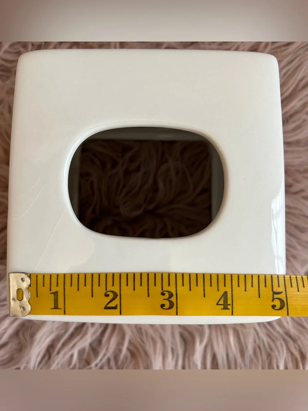 Jenny Faw Ceramic Dog Cat Tissue Box
